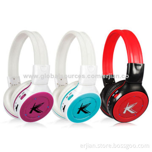 Newest Stereo Headband Earphone for iPod/iPhone/iPad, Supports Bluetooth/MicroSD Card/FM Radio